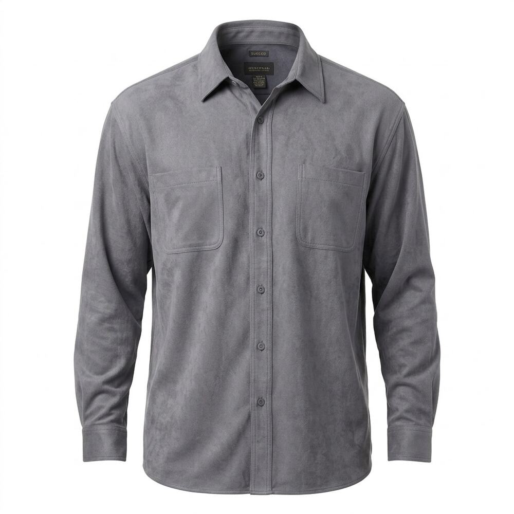 Alexander Lloyd Gray Collared Button-Up Shirt Men Tall Size 3XLT